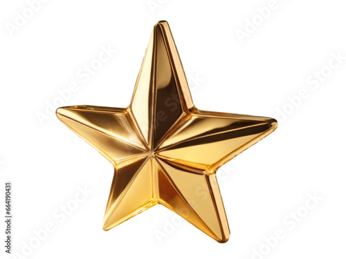 gold star isolated on transparent background