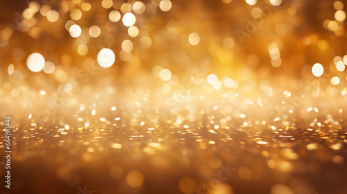 Gold Light Shiny Bokeh Abstract Blur Background