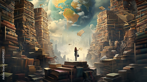 Amazing World of Books Concept