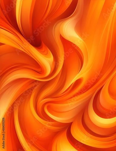 Orange waves vertical abstract background