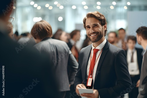 portrait of a male recruiter at a career fair