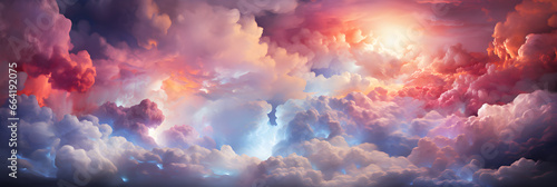 abstract cloud background illuminated with lights