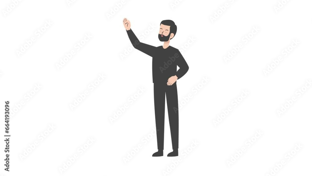 One of the speakers was standing and making gestures. One of the speakers was standing and making gestures.
