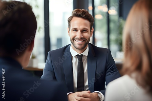 business people in a recuiting interview