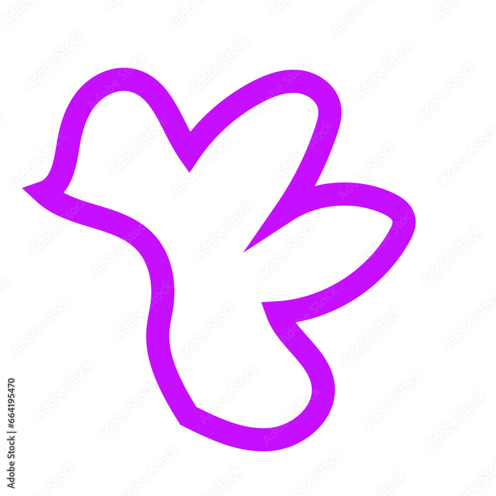 Purple outline abstract shapes vector Purple outline abstract shapes vector