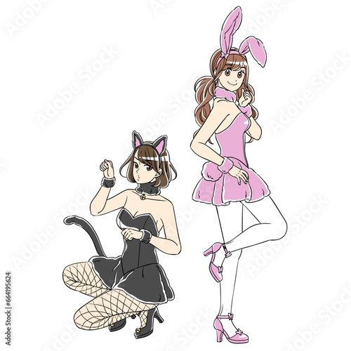 アニマルコスプレをした女の子