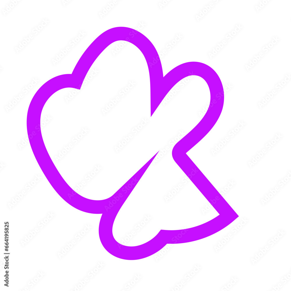 Purple outline abstract shapes vector Purple outline abstract shapes vector