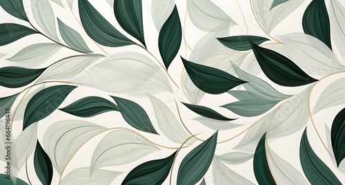  pattern design with green leafs