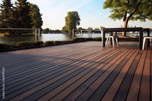 Composite decking boards made from wood and plastic