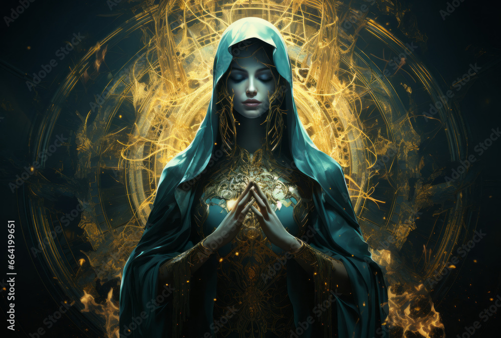 Maria immaculate HDR wallpaper, detailed digital painting Maria immaculate HDR wallpaper, detailed digital painting