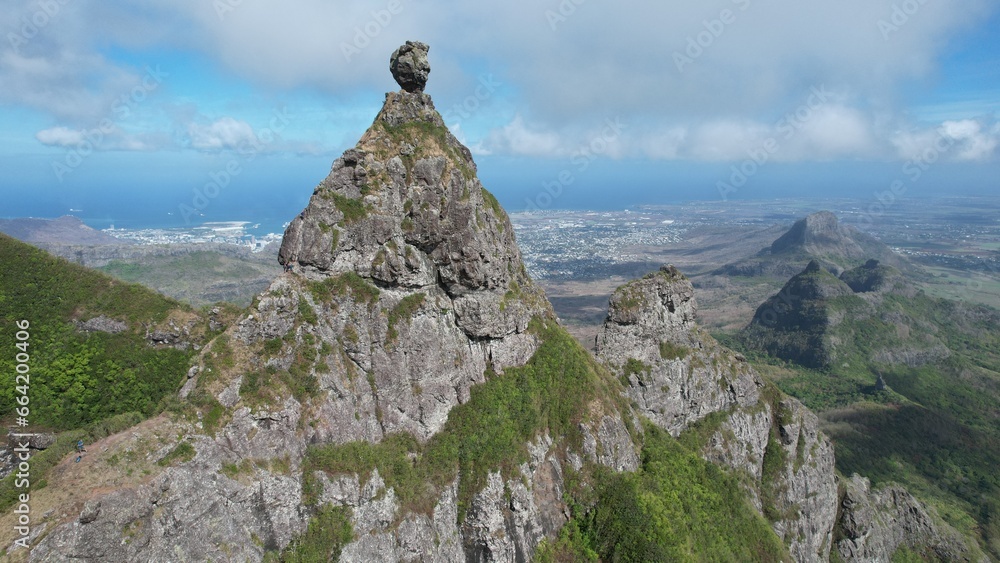 Mauritius island. Mount Pieter Both. The most amazing mountain on the island. View from above.