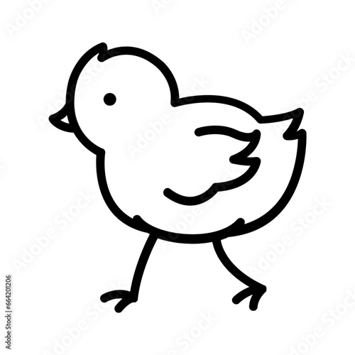 Black line icon for Chick
