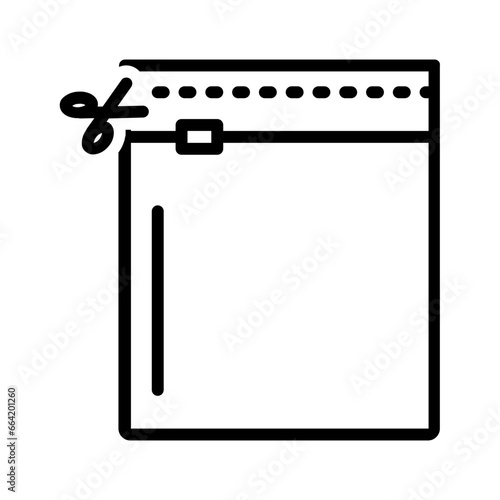 Black line icon for Resealable