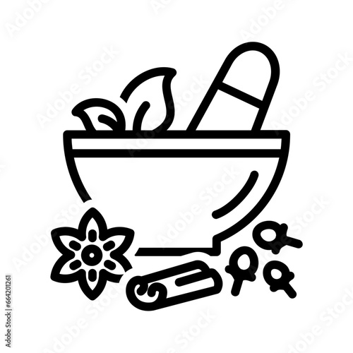 Black line icon for Spice