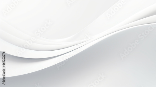 Abstract white and gray color background with wave line pattern, 3D illustration.