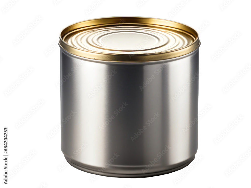 Empty tin can isloated on transparent background Empty tin can isloated on transparent background