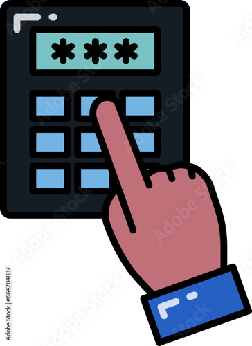 Numeric password icon