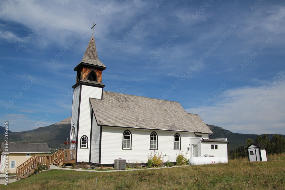 Fototapeta premium Old Chruch, Nordegg, Alberta