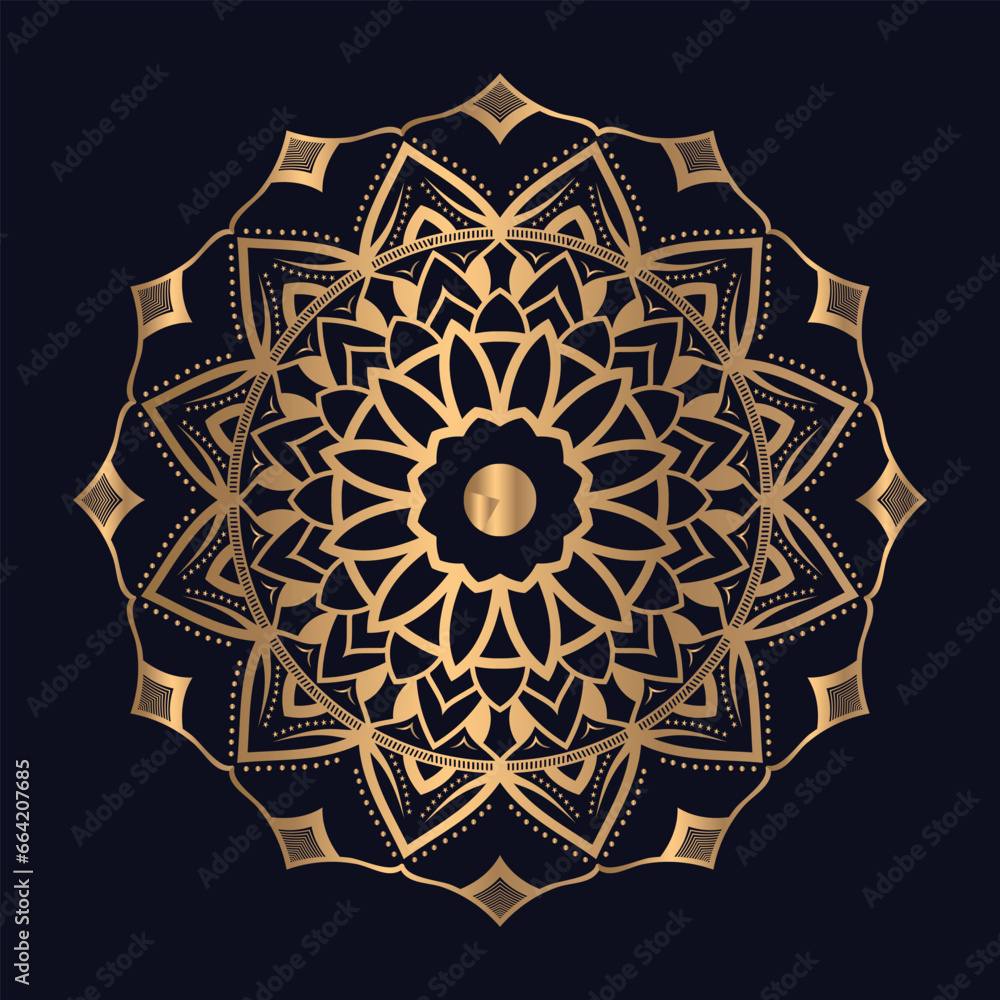 Mandala pattern design with background temple vector illustration icon vector