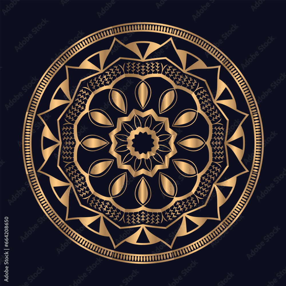 Mandala pattern design with background temple vector illustration icon vector