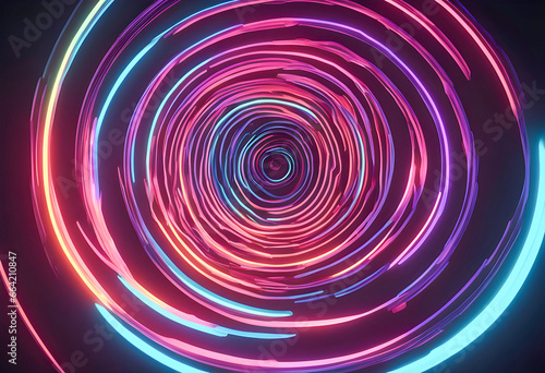 spectrum neon rainbow tunnel colorful pattern outerspace glowing lines glow