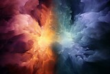 Witness the stunning merging of two beautiful nebulas. Generative AI