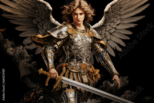 biblical representation of the Archangel Michael
