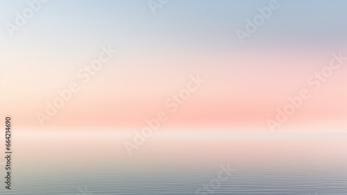 Clear blue sky sunset with glowing orange teal color horizon on calm ocean seascape background. Picturesque generative ai © Summit Art Creations