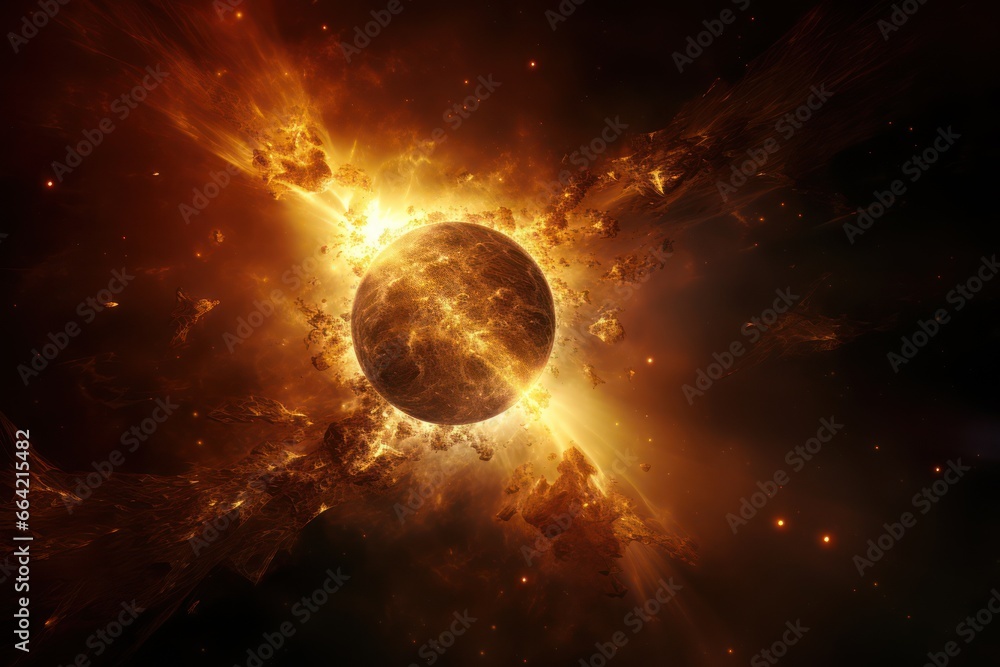 Photo of a sun in outerspace