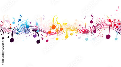 Colorful Music Note Background Images | generative ai