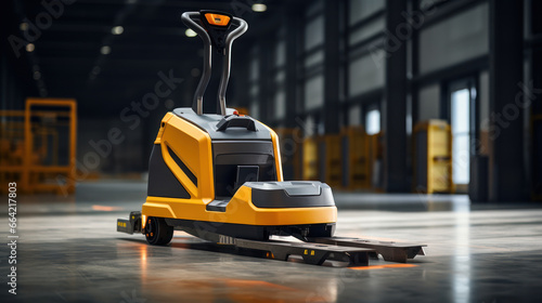 The electric pallet jack, a warehouse essential, lifts and transports goods with ease