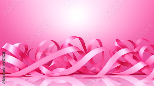 Flat design vector minimalist design for cancer awareness with ribbon background