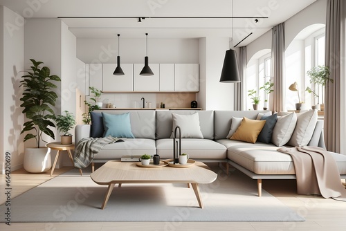 modern living room with sofa © logan