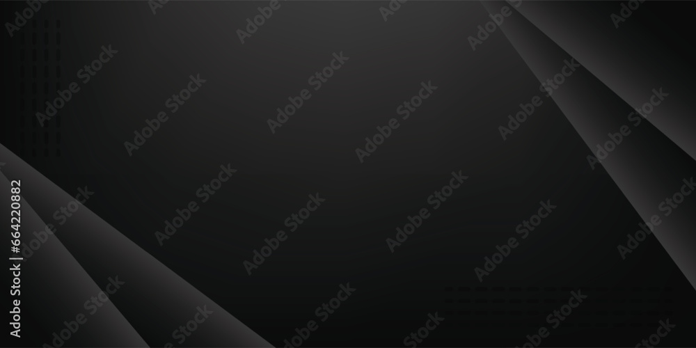 Abstract Black wallpaper background with diagonal lines and dots for business presentations. Vector illustration