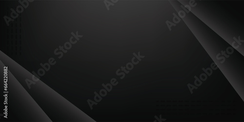 Abstract Black wallpaper background with diagonal lines and dots for business presentations. Vector illustration