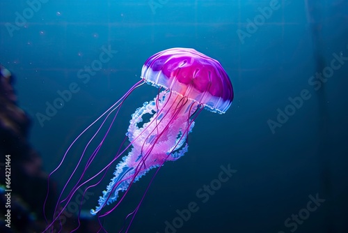 Mauve stinger purple jellyfish. © Ahasanara