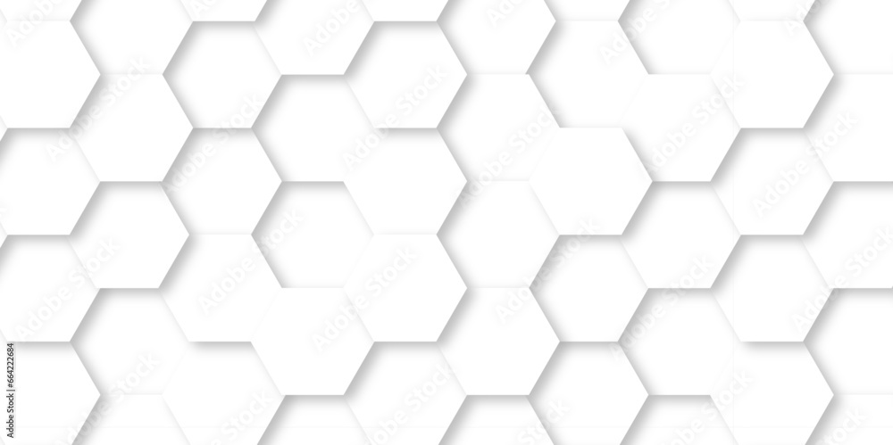 Abstract background with hexagon and white Hexagonal Background. Luxury White Pattern. Vector Illustration. 3D Futuristic abstract honeycomb mosaic white background. geometric mesh cell texture. Abstract background with hexagon and white Hexagonal Background. Luxury White Pattern. Vector Illustration. 3D Futuristic abstract honeycomb mosaic white background. geometric mesh cell texture.