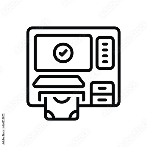 Black line icon for withdrawal 