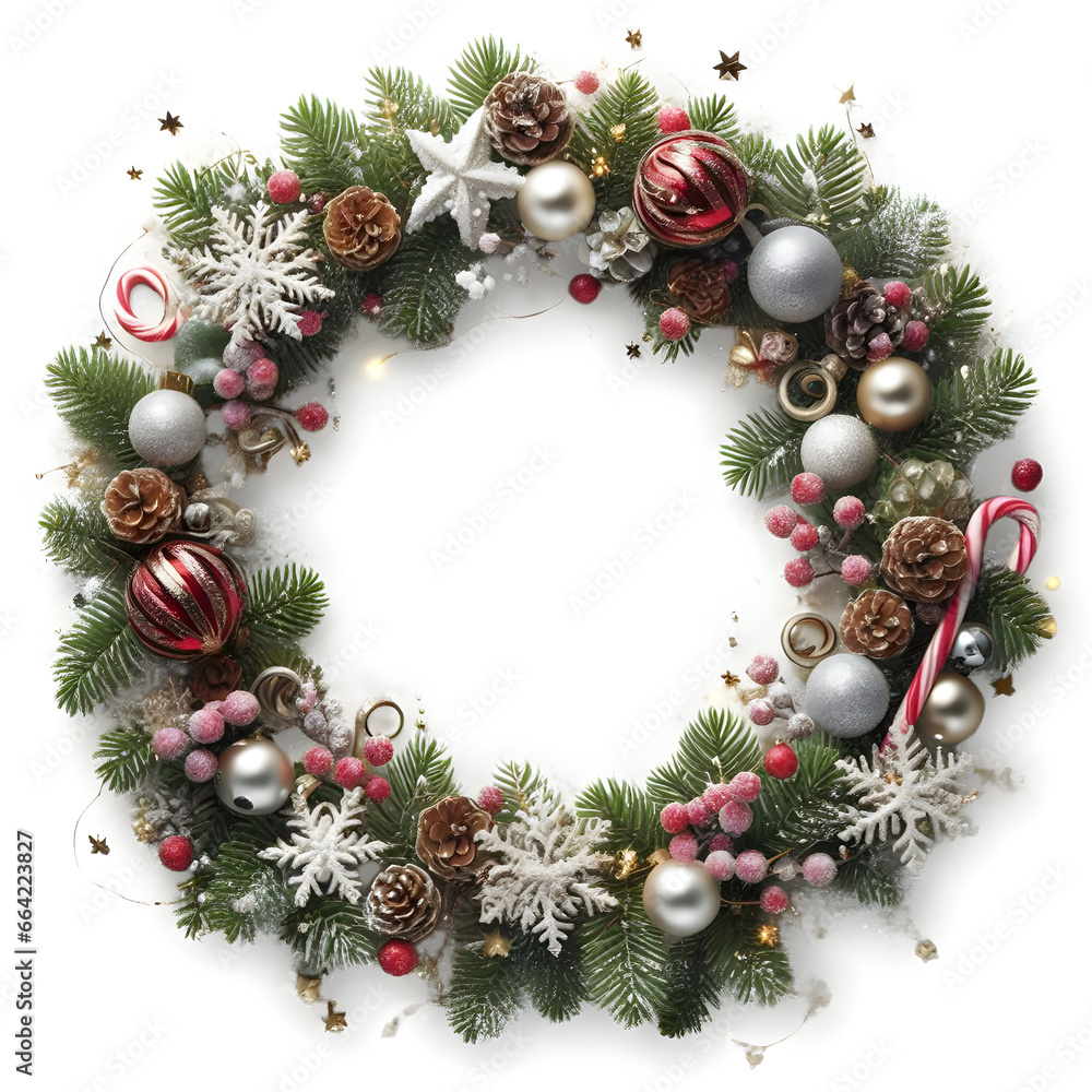 christmas wreath with ornaments, christmas greetings mockup christmas wreath with ornaments, christmas greetings mockup