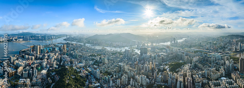 Aerial view Macau city financial district skyline panorama © zhao dongfang