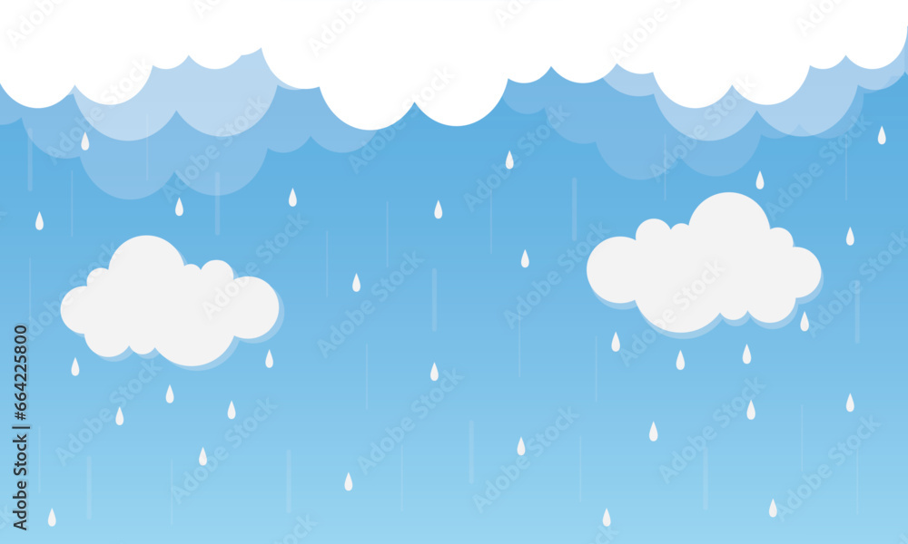 rain sales background with cloud design