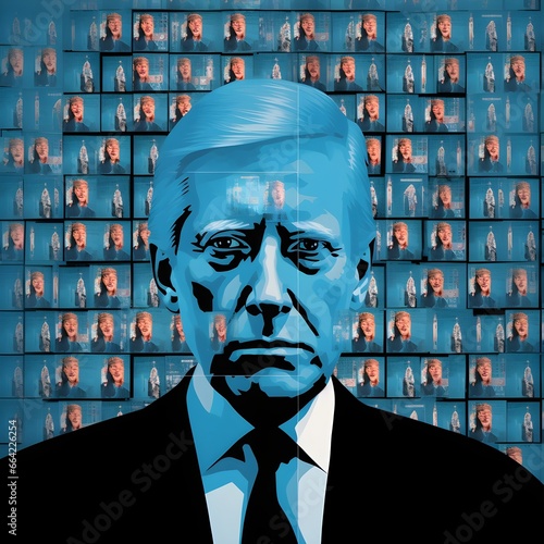 This illustration aims to highlight the emerging threat of deepfakes in political misinformation need for vigilance in the face of advanced disinformation technology.