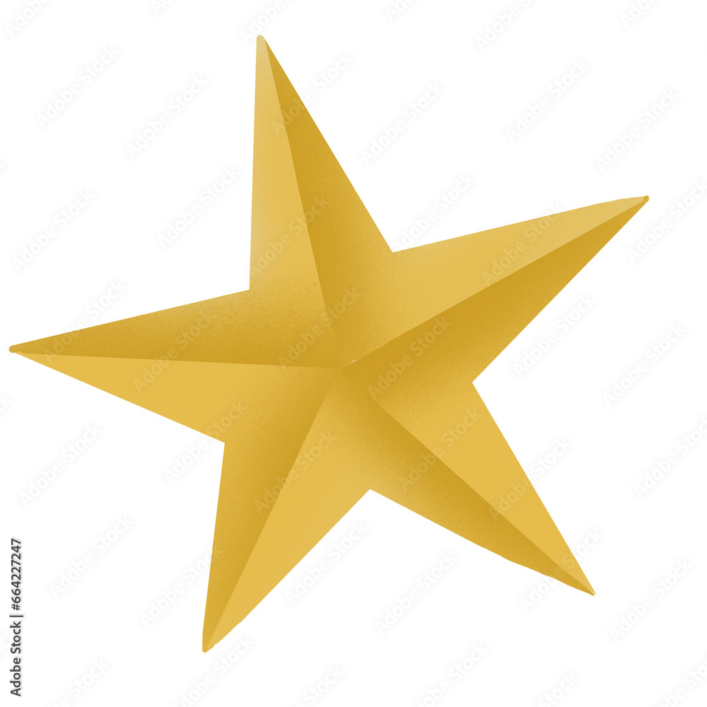 Fototapeta premium golden star isolated on white