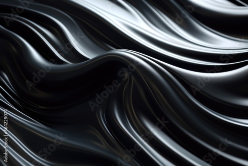 Abstract black wave background