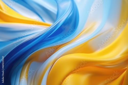 Abstract blue yellow wave background