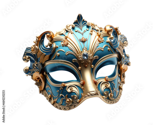 Fotografiet Carnival mask isolated on white transparent background, PNG