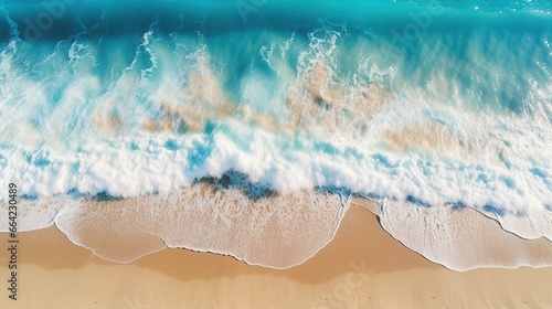 Ocean waves on the beach as a background. Beautiful natural summer vacation holidays background