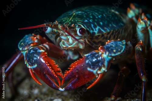 Vivid crustaceans up close. Generative AI