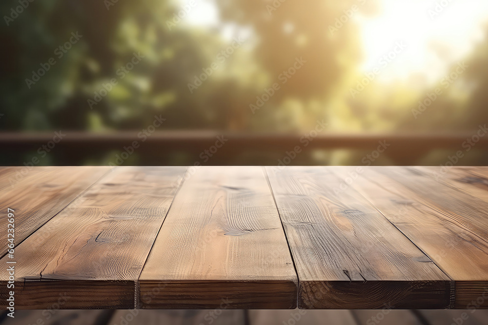 An Old Wooden Table Provides An Empty Location In The Background An Old Wooden Table Provides An Empty Location In The Background