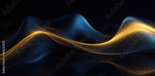 Blue and gold abstract background